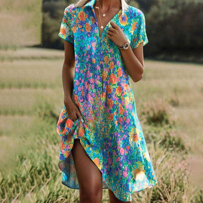 Taylor - Abito Boho Vintage con Scollo a V