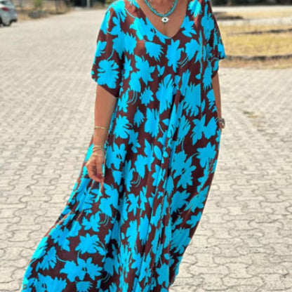 Solene | Abito lungo con Scollo a V