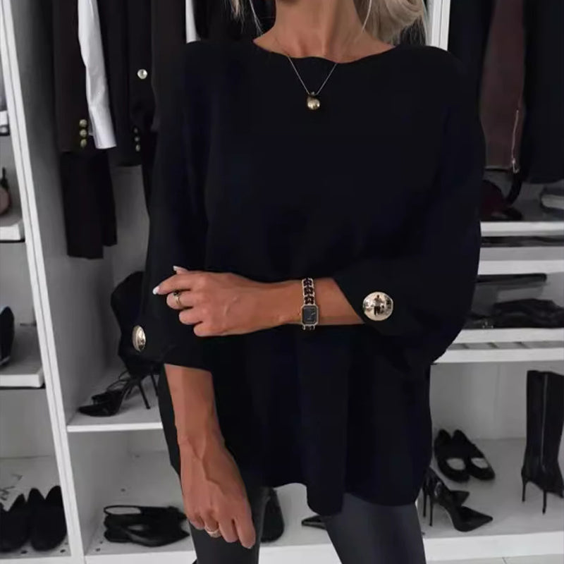 Millie - Top elegante con Maniche con bottoni