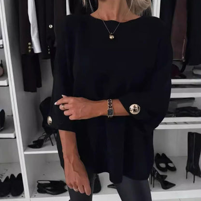 Millie - Top elegante con Maniche con bottoni