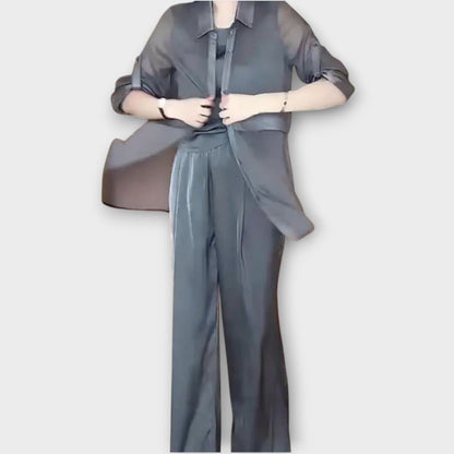 Completo Elegante di Tres Capi con Ajuste Rilassato
