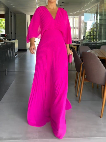 RIA™ - Abito Maxi con Costillas Flotantes