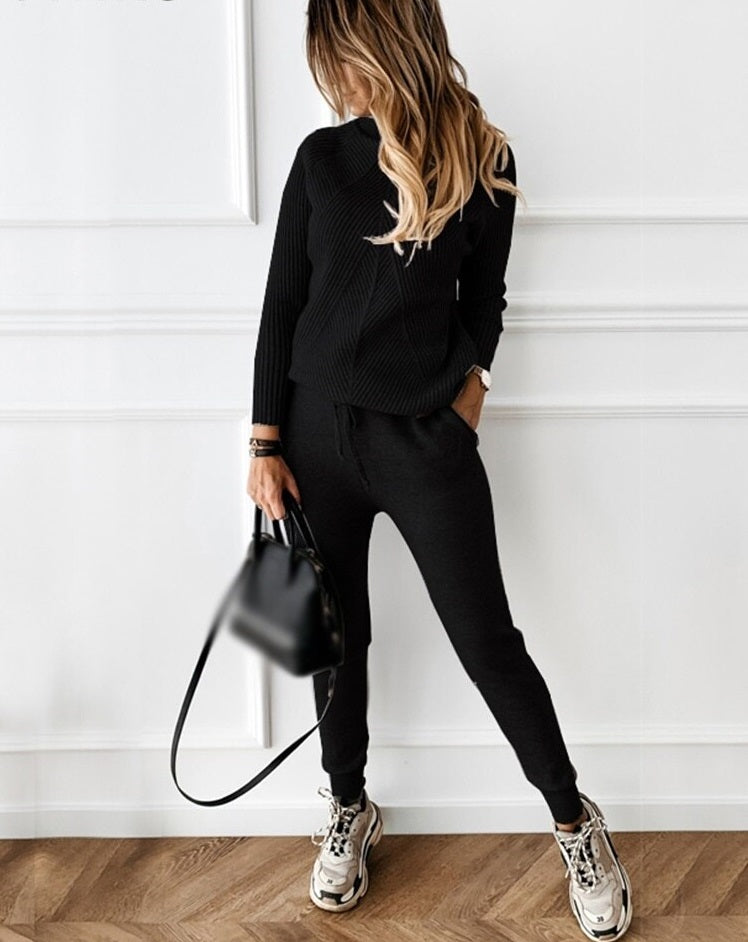 Completo da donna di Maglia di 2 Capi con Pantalones e Maglione