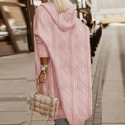 Kateri™ - CARDIGAN CON CAPPUCCIO DI LUNGO CON VESTIBILITÀ RILASSATA