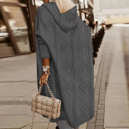 Jelone - Cardigan con cappuccio di Lunghezza Extendida