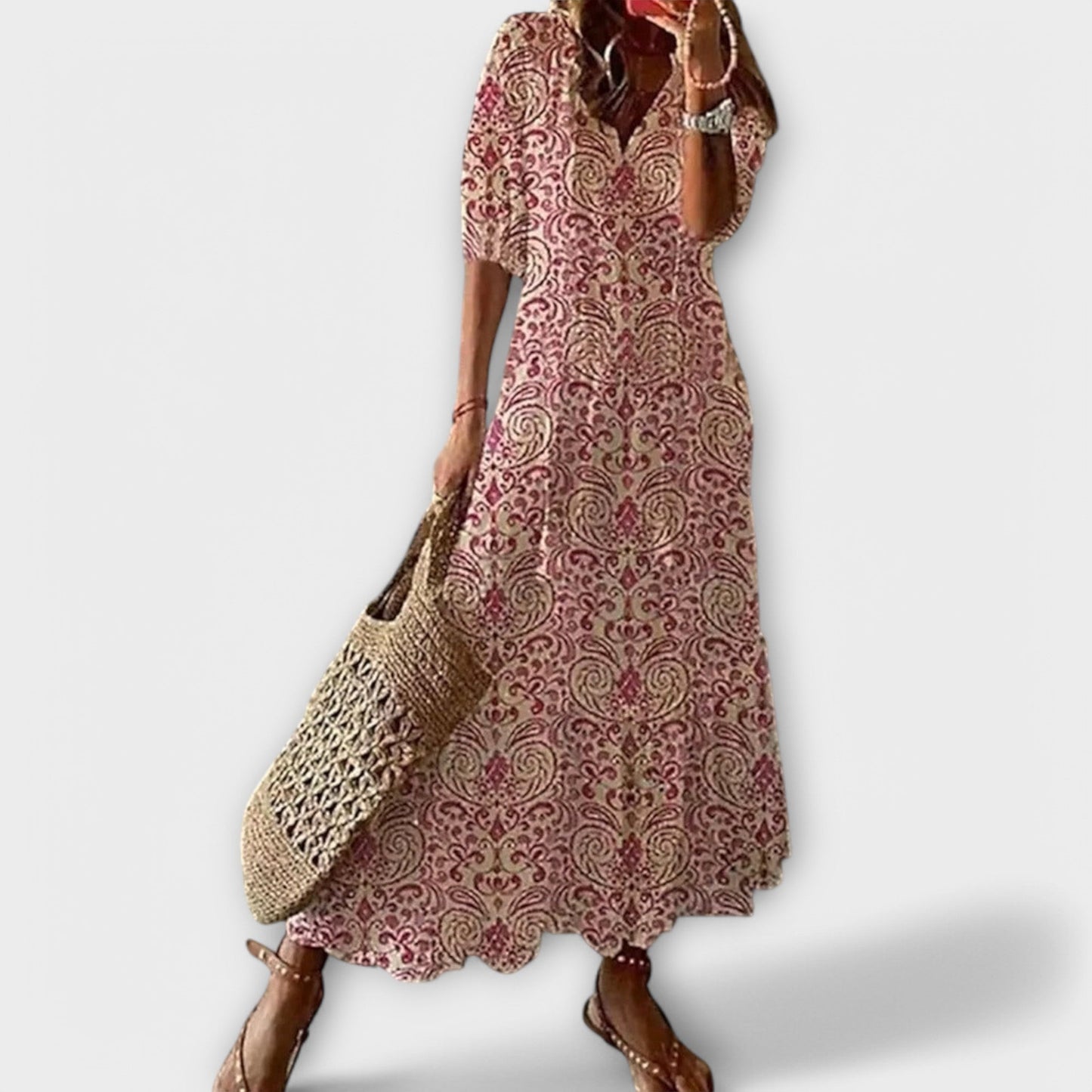 Helga | Abito maxi Boho Elegante