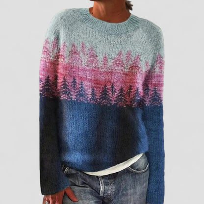 Sienna | Maglione in maglia fantasia da donna | Taglio rilassato e caldo